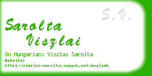 sarolta viszlai business card